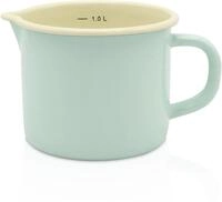 Kr&uuml;ger Milchtopf, Emaille (1-tlg), Literskala, 1 Liter, f&uuml;r Induktions-Kochfelder