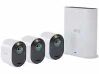 ARLO Ultra 2 Spotlight Kabelloses 4K-UHD-Überwachungssystem mit 3 Kamera