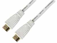 TECHLY TECHLY HDMI High Speed Kabel mit Ethernet, M/M, 0.5m, weiß HDMI-Kabel