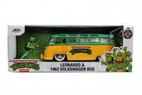 Teenage Mutant Ninja Turtles Spielzeug-Auto Turtles Leonardo 1962 VW Bus ca. 18 cm