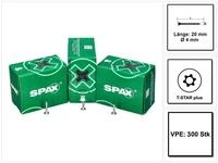 SPAX Schraube Flachr&uuml;ckwandkopf 4,0 x 20 mm 300 Stk. (0151010400203) Torx...