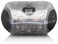 Lenco SCD-24TR CD-Player (HD-Auflösung, FM, tragbares Retro-FM-Radio/CD-Player...