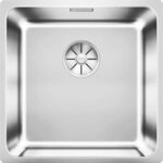 Blanco Edelstahlsp&uuml;le SOLIS 400-U, eckig, 44/44 cm, (1 St), zum wechselseitigen