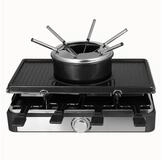 Emerio Raclette RG 124930, 3 in 1 Raclette, Grill und Fondue Set, 1300 W