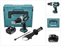 Makita Schlagbohrmaschine DHP 458 F1J Akku Schlagbohrschrauber 18 V 91 Nm + 1x...