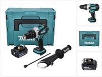 Makita Akku-Schlagbohrschrauber DHP 458 G1J Akku Schlagbohrschrauber 18 V 91 Nm...