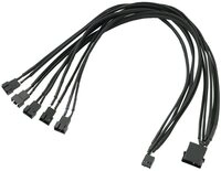 Akasa PC-L&uuml;fter Y-Kabel [5x PC-L&uuml;fter Stecker 4pol. - 1x PC-L&uuml;fter Buchse 4p