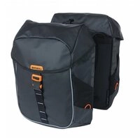 Basil Fahrradtasche Basil Doppelpacktasche Miles Tarpaulin schwarz orange 34x16x43cm