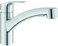 Grohe K&uuml;chenarmatur Eurosmart, niedriger Auslauf herausziehbare Brause,