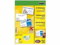 Sigel Briefpapier sigel Visitenkarten 3C, 85 x 55 mm, 225 g/qm, hochweiß