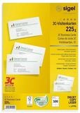 Sigel Visitenkarten LP795, hochwei&szlig;, ohne Perforation, 225 g/m&sup2;