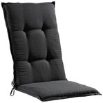 GO-DE Hochlehnerauflage OREGNA, 50 x 120 cm, Dunkelgrau, Polyester, (1 St)