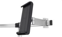 DURABLE Monitor-Halterung Monitorhalter mit Arm f&uuml;r 1 Monitor+1 Tablet silber