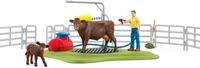 Schleich&reg; Spielfigur SCHLEICH 42529 Spielset Kuh Waschstation ab 3 Jahre