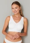 Schiesser Bustier Invisible Soft Microfaser, Lasercut-Abschl&uuml;sse, V-Ausschnitt