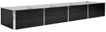 vidaXL Hochbeet, Garten-Hochbeet Anthrazit 320 x 80 x 45 cm Verzinkter Stahl