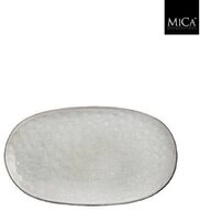edelman Teller Mica, Teller oval, Servierteller, L31 x B18 x H3 cm, Grau, 1047468, (1