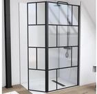 Marwell Walk-in-Dusche Bricks, Einscheibensicherheitsglas, (3 tlg), mit...