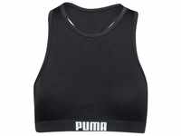 PUMA Bustier-Bikini-Top, mit Racerback-Rücken, schwarz