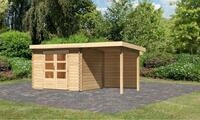 Karibu Gartenhaus Schlo&szlig;see 3, BxT: 514,5x273 cm, (Set), mit Anbaudach und...