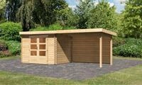 Karibu Gartenhaus Schlo&szlig;see 3, BxT: 614x273 cm, mit Anbaudach und R&uuml;ckwand