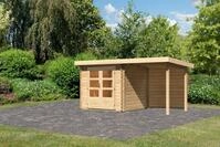 Karibu Gartenhaus Schlo&szlig;see 2, BxT: 454,5x273 cm, (Set), mit Anbaudach und...