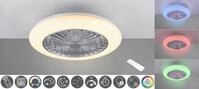 Reality Leuchten LED Deckenleuchte Stralsund Deckenventilator, Farbwechsel,