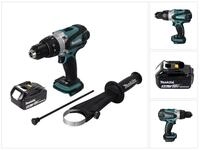 Makita Akku-Bohrschrauber DHP 458 T1 Akku Schlagbohrschrauber 18 V 91 Nm + 1x...