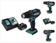 Makita Akku-Schlagbohrschrauber DHP 482 RT1 18 V 62 Nm + 1x Akku 5,0 Ah +...