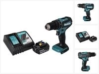 Makita Schlagbohrmaschine DHP 485 RT1 Akku Schlagbohrschrauber 18 V 50 Nm...