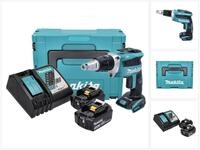 Makita Akku-Trockenbauschrauber DFS 452 RFJ Akku Schnellbauschrauber 18 V...
