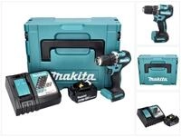 Makita Akku-Schrauber DDF 487 RT1J Akku Bohrschrauber 18 V 40 Nm Brushless + 1x...