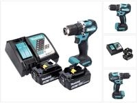 Makita Akku-Schrauber DDF 487 RT Akku Bohrschrauber 18 V 40 Nm Brushless + 2x...