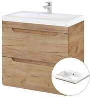 Lomadox Waschtisch LUTON-56-CRAFT, 61 cm mit Keramikbecken Wotan Eiche Nb.,...