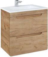 Lomadox Waschtisch LUTON-56-CRAFT, 61 cm mit Keramikbecken Wotan Eiche Nb....