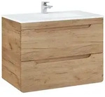 Lomadox Waschtisch LUTON-56-CRAFT, Badm&ouml;bel 80 cm Wotan Eiche Nb....