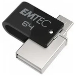 EMTEC T260 USB 2.0 / Micro-USB 64GB USB-Stick Schwarz USB-Stick