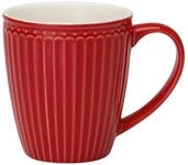 Greengate Becher Alice Becher mit Henkel red 0,4 l, Steingut