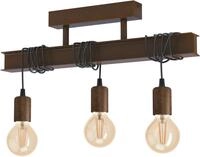 EGLO Deckenleuchte TOWNSHEND 4 Deckenlampe, Stahl, Vintage, E27, Wohnzimmerlampe,