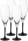 Villeroy & Boch Gl&auml;ser-Set Manufacture Rock Champagnerglas, 4-tlg., Glas,