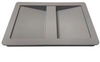 Hailo Einbaum&uuml;lleimer Deckel 1068589 hellgrau 209x240x25mm, f&uuml;r Inneneimer 7...