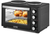 TZS FIRST AUSTRIA Minibackofen Pizzaofen mit Kochplatten, 30L, 3200W, Mini Backofen