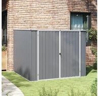 vidaXL Gartenhaus vidaXL Ger&auml;tehaus Grau 195x198x159 cm Verzinkter Stahl