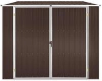 vidaXL Ger&auml;tehaus, Gartenhaus Braun 195x198x159 cm Verzinkter Stahl