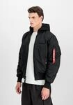 Bomberjacke ALPHA INDUSTRIES "MA-1 ZH Back Print", Herren, Gr. S, schwarz-wei&szlig; (95