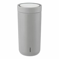 Stelton Thermobecher To Go Click Light Grey Matt 400 ml, Edelstahl