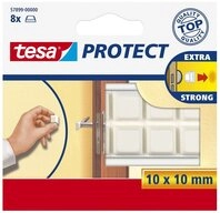 tesa Klebehaken tesa tesa&reg; Schutzpfuffer (L x B) 10 mm x 10 mm Wei&szlig; Inhalt: 8...