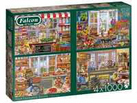 Jumbo Spiele Puzzle 11249 Your Favourite Shops 4x 1000 Teile Puzzle, 1000...