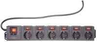 Renkforce Renkforce RF-3313344 &Uuml;berspannungsschutz-Steckdosenleiste Schwarz Sch