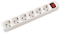 VALUE 6-fach Steckdosenleiste mit Schalter,10 m 19.99.1087 Steckdosenleiste, mit
